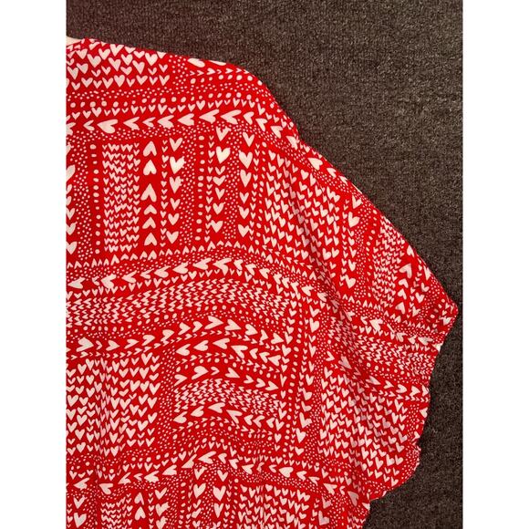 Victoria’s Secret Heart Robe Womens One Size Red White Short KImono Sleeve - Picture 5 of 9